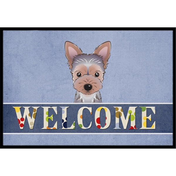Carolines Treasures Yorkie Puppy Welcome Indoor and Outdoor Mat- 18 x 27 in. BB1418MAT - main